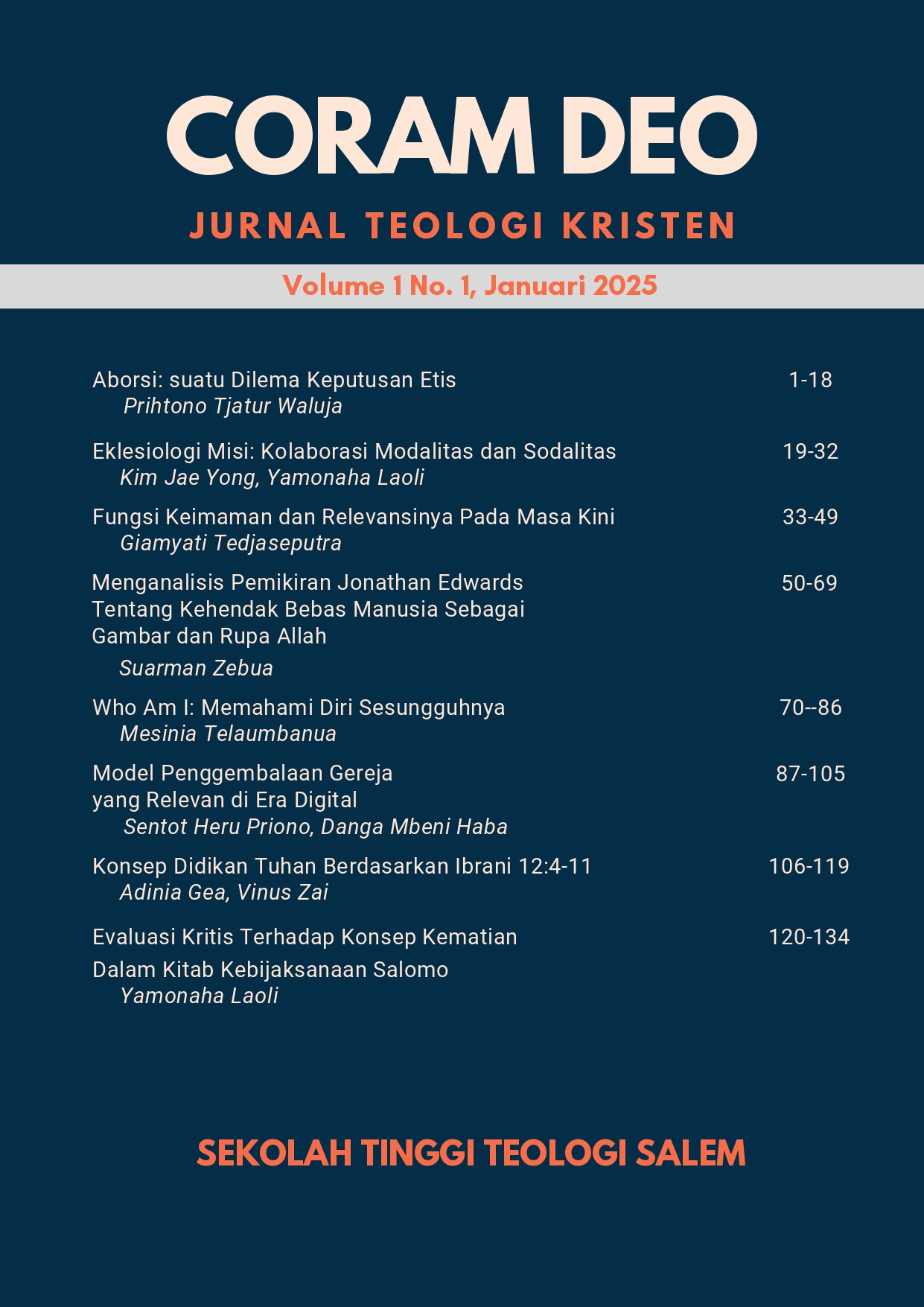 					View Vol. 1 No. 1 (2025): Volume 1 No. 1 Tahun 2025
				
