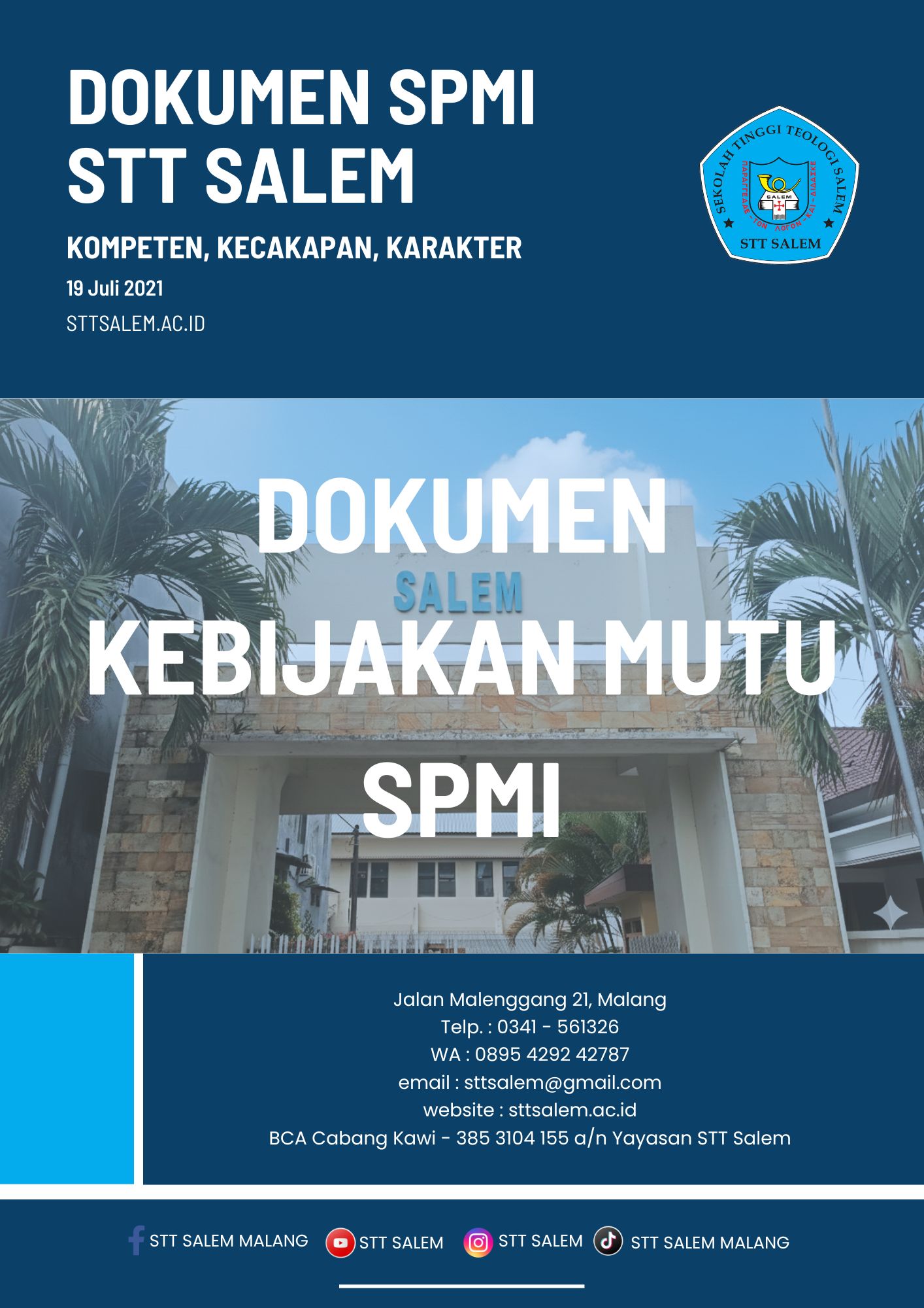 Dokumen Kebijakan Mutu SPMI STT Salem